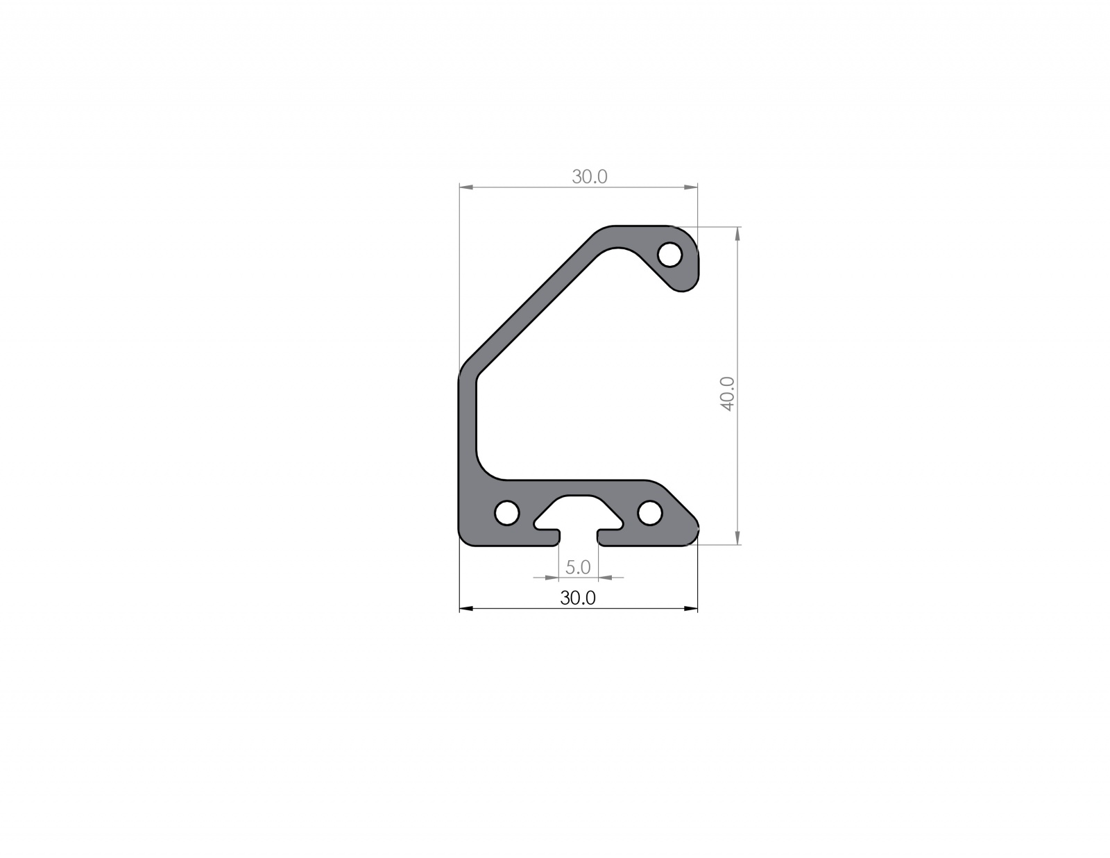 Grip strip profile groove 5 I-type